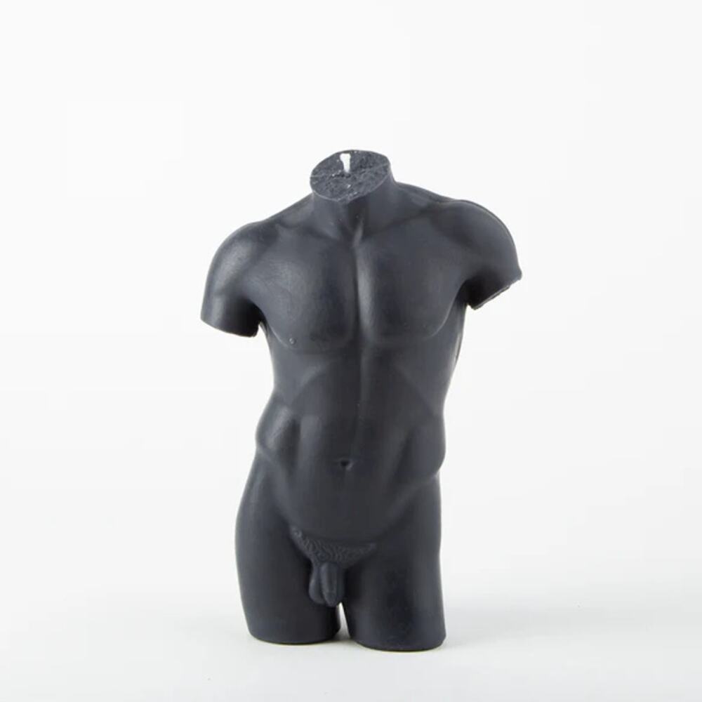 HANNAH HIM Male Form Body Candle Noir Black 7.5" NEW IN BOX